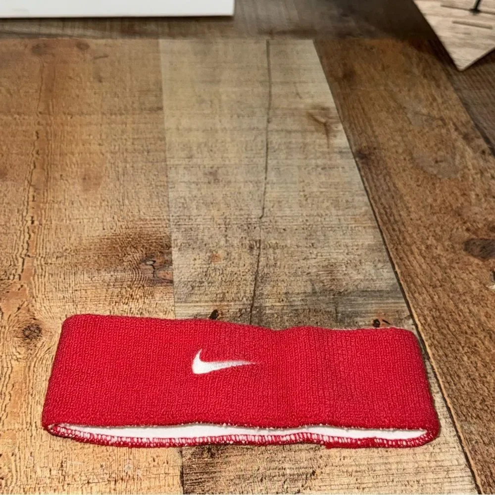 Nike swoosh wristbands and reversible headband